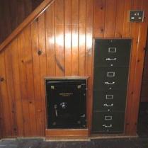 Built-in safe in the basement